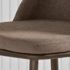 Twee gestoffeerde stoelen met een metalen frame en een evenwichtig ontwerp - Zijde Viadurini