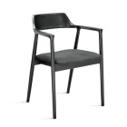 Twee beukenhouten stoelen met gestoffeerde zitting in tweekleurige stof - Dorian Viadurini