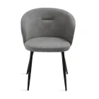 Twee stoelen van gelakt metaal met stoffering in diverse kleuren - Atria Viadurini