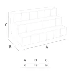 Flessenexposant met drie stappen Made in Italy - Capo Viadurini