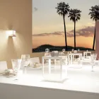 Decoratieve led-buitenspot in wit aluminium of corten - Bettina Viadurini