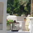 Decoratieve led-buitenspot in wit aluminium of corten - Bettina Viadurini