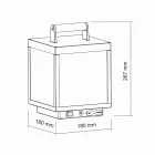 Decoratieve led-buitenspot in wit aluminium of corten - Bettina Viadurini