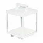 Decoratieve led-buitenspot in wit aluminium of corten - Bettina Viadurini