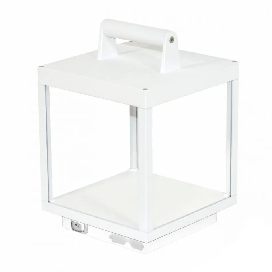 Decoratieve led-buitenspot in wit aluminium of corten - Bettina Viadurini