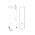 Led-buitenspot op zonne-energie in wit of mat zwart aluminium - Agorio Viadurini