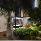 Draagbare led-spot op zonne-energie in wit, zwart of cortenaluminium - Bettina Viadurini