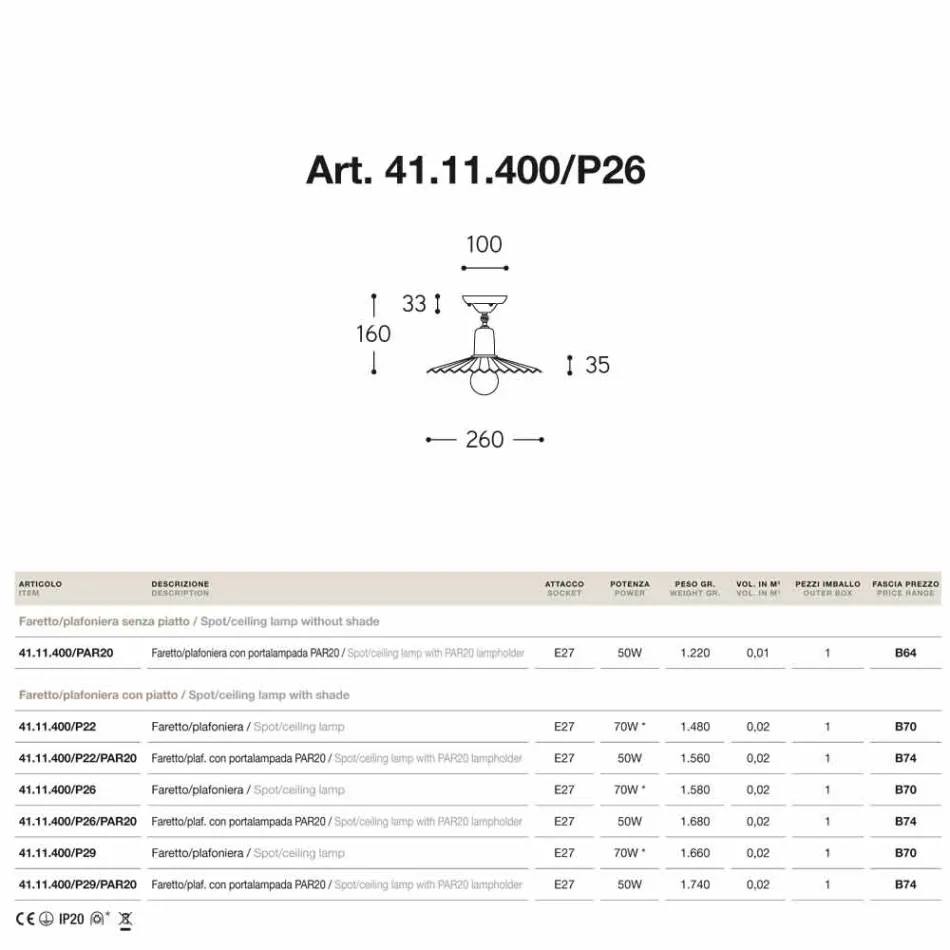 Verzonken in het plafond licht in antieke koperen Owl Viadurini