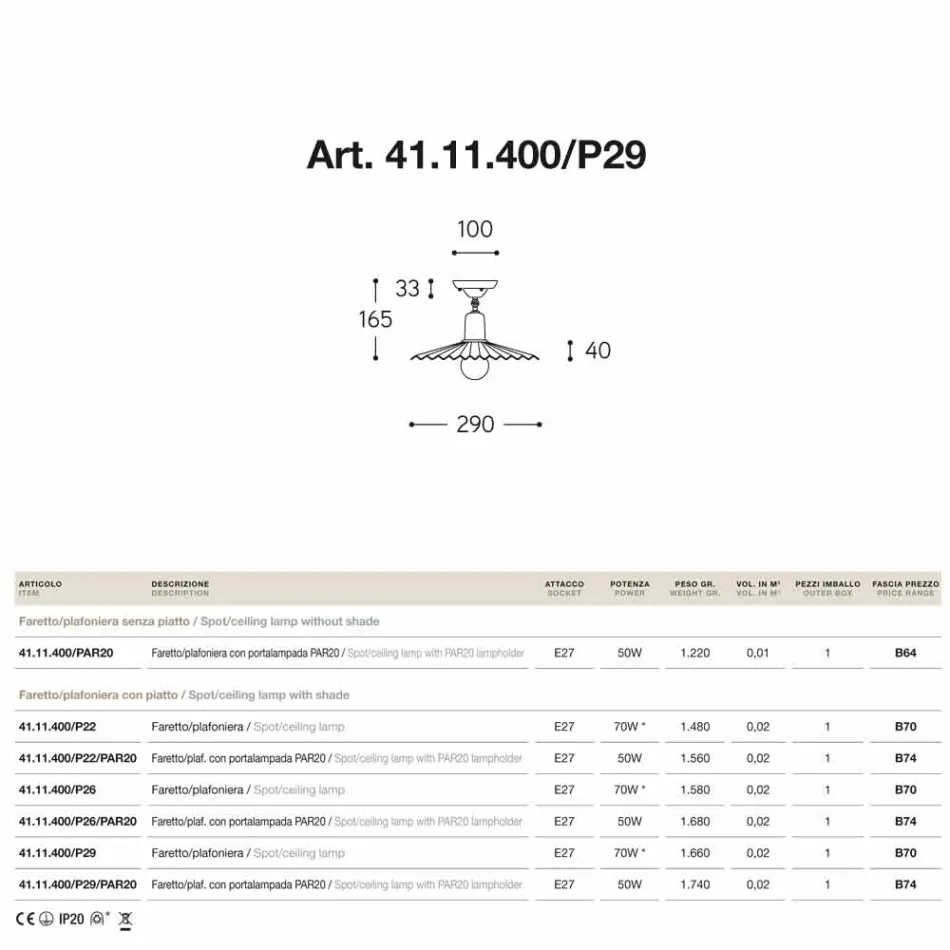 Verzonken in het plafond licht in antieke koperen Owl Viadurini