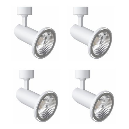 Verstelbare plafondlamp in wit aluminium, 4 stuks - Lazzaro Viadurini