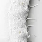 Linnen kussensloop met wit kant voor luxe designbed Made in Italy - Kiss Viadurini