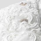 Linnen kussensloop met wit kant voor luxe designbed Made in Italy - Kiss Viadurini