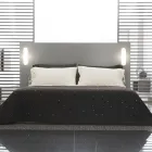 Linnen kussensloop met Poema-kant en boter of zwarte veters Made in Italy - Masone Viadurini