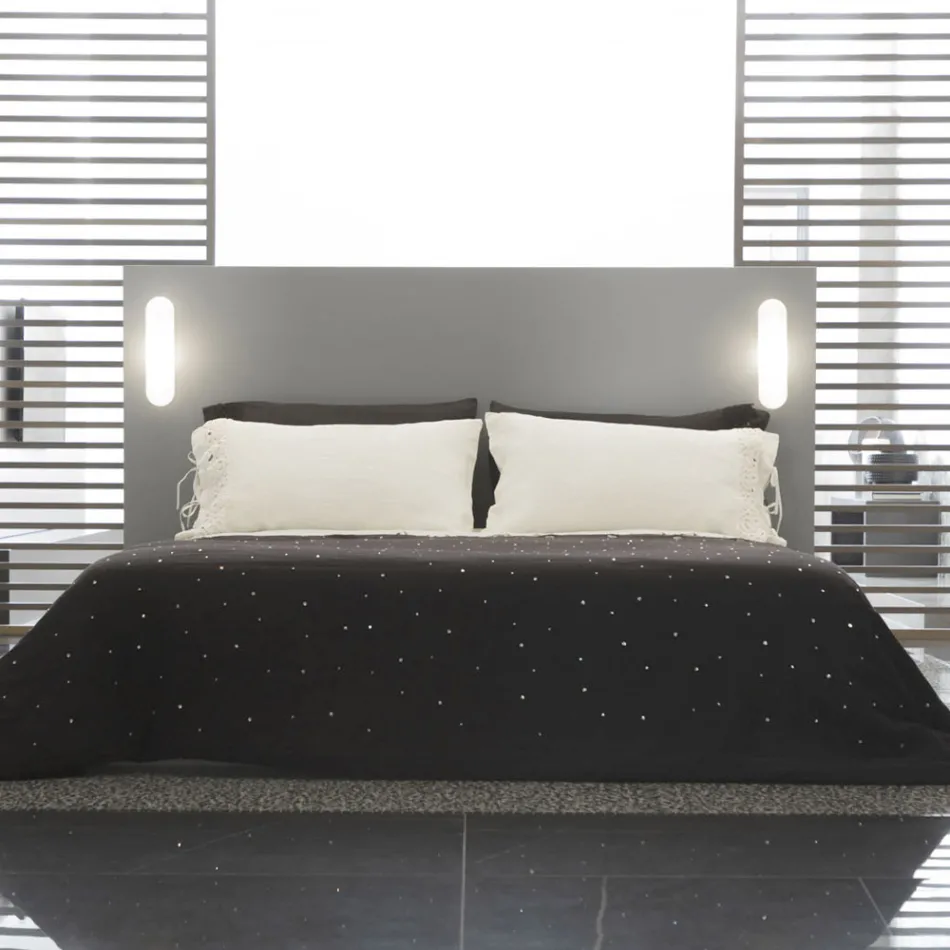 Linnen kussensloop met Poema-kant en boter of zwarte veters Made in Italy - Masone Viadurini