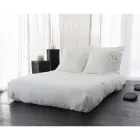 Vierkante kussensloop van krijtlinnen of retro-decoratie met bolborduurwerk en frame - elleboog Viadurini