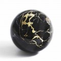 Bol Presse-papier in glanzend zwart Portoro-marmer Gemaakt in Italië Kwaliteit - Sphere