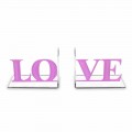 Design boekensteunen in lavendel of rood plexiglas Geschreven Love - Felove