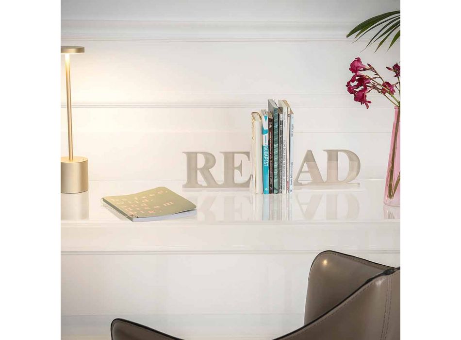 Boekensteunen in beige of wit plexiglas Lezen Design - Feread