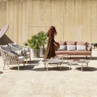 Planter met aluminium structuur en beige weefsel - Emma van Varaschin Viadurini