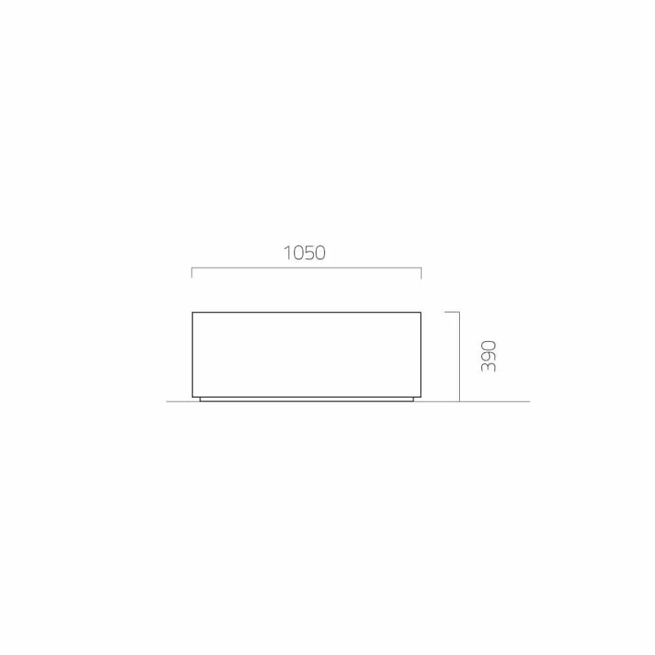 Ronde / rechthoekige design tuinbak in staal Made in Italy - Philly Viadurini