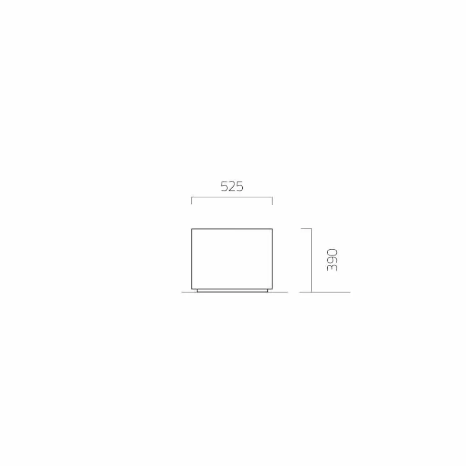 Ronde / rechthoekige design tuinbak in staal Made in Italy - Philly Viadurini