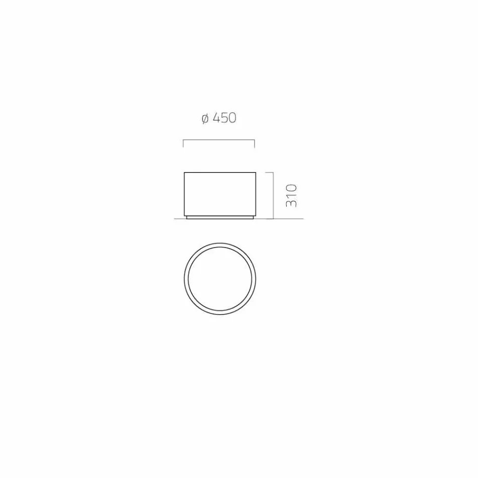 Ronde / rechthoekige design tuinbak in staal Made in Italy - Philly Viadurini