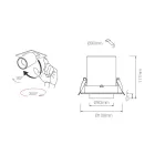 Fotoprojector Led inbouwplafondlamp voor interieur in aluminium - Etruscan Viadurini