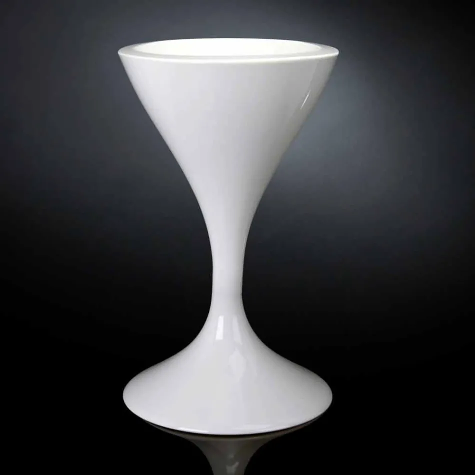 Vloer Frappeuse in wit polyethyleen Made in Italy - Bratislava Viadurini