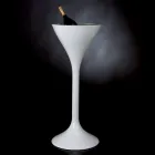 Vloer Frappeuse in wit polyethyleen Made in Italy - Bratislava Viadurini