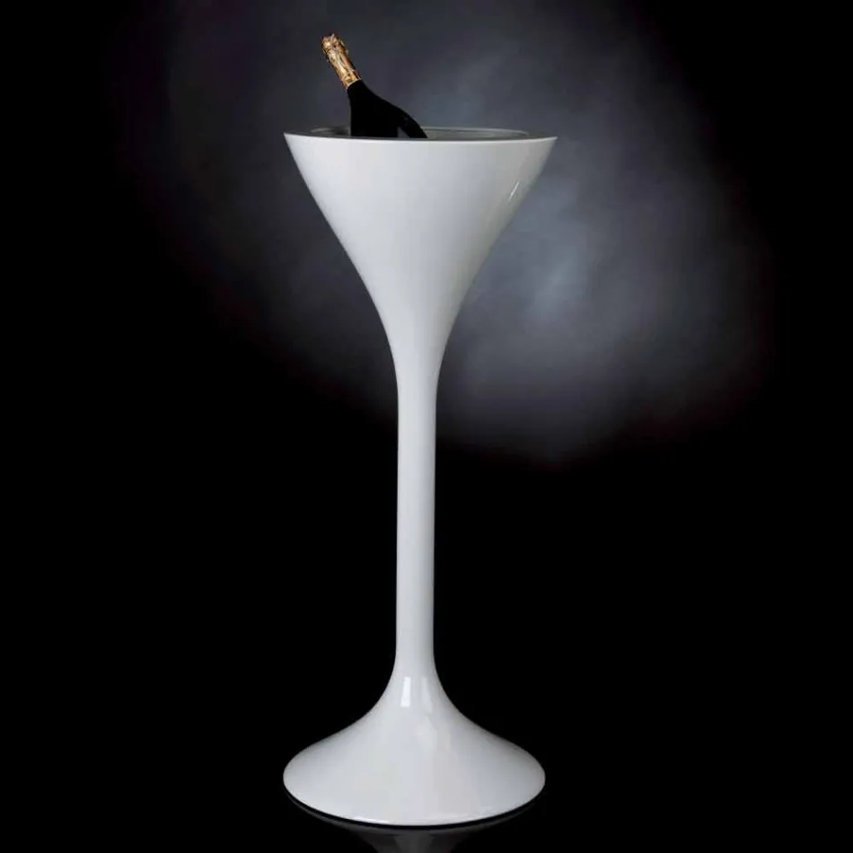 Vloer Frappeuse in wit polyethyleen Made in Italy - Bratislava Viadurini