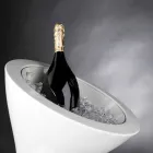 Vloer Frappeuse in wit polyethyleen Made in Italy - Bratislava Viadurini