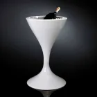 Vloer Frappeuse in wit polyethyleen Made in Italy - Bratislava Viadurini