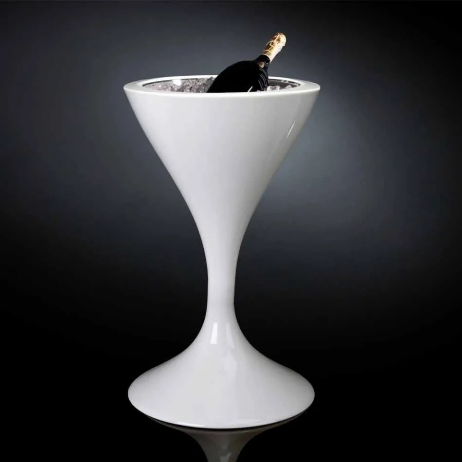 Vloer Frappeuse in wit polyethyleen Made in Italy - Bratislava Viadurini