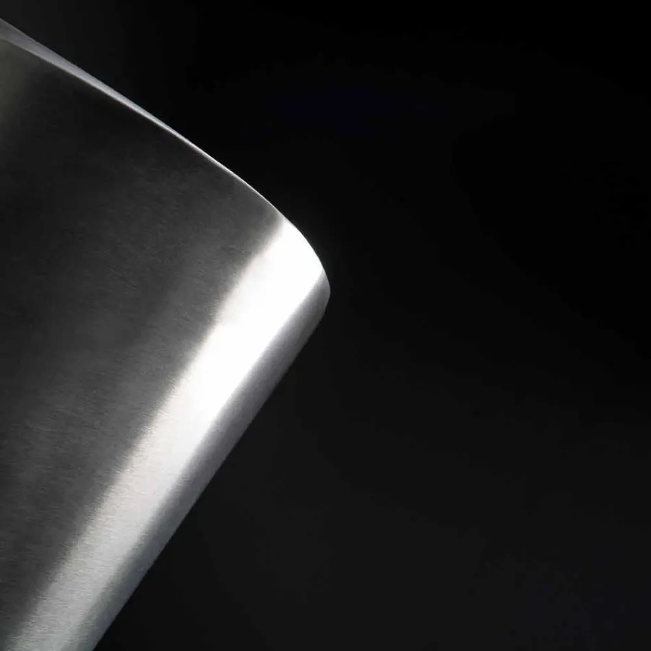 Moderne vloer Frappeuse in gesatineerde staalafwerking Made in Italy - Astana Viadurini