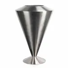 Moderne vloer Frappeuse in gesatineerde staalafwerking Made in Italy - Astana Viadurini