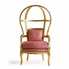 Fratelli Boffi Babette design van de stoel hout bekleed met stof Viadurini