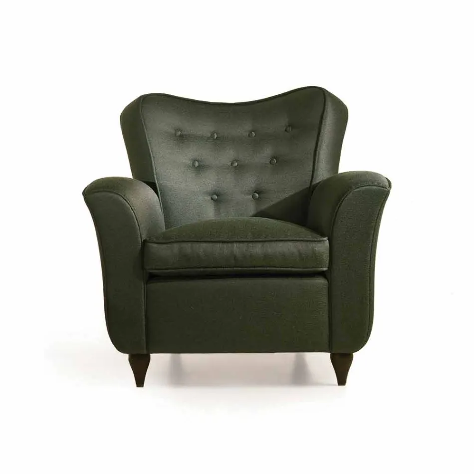 Fratelli Boffi Leonie Ontwerp gestoffeerde stoel, rug capitonnè Viadurini