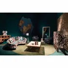 Fratelli Boffi Leonie Ontwerp gestoffeerde stoel, rug capitonnè Viadurini