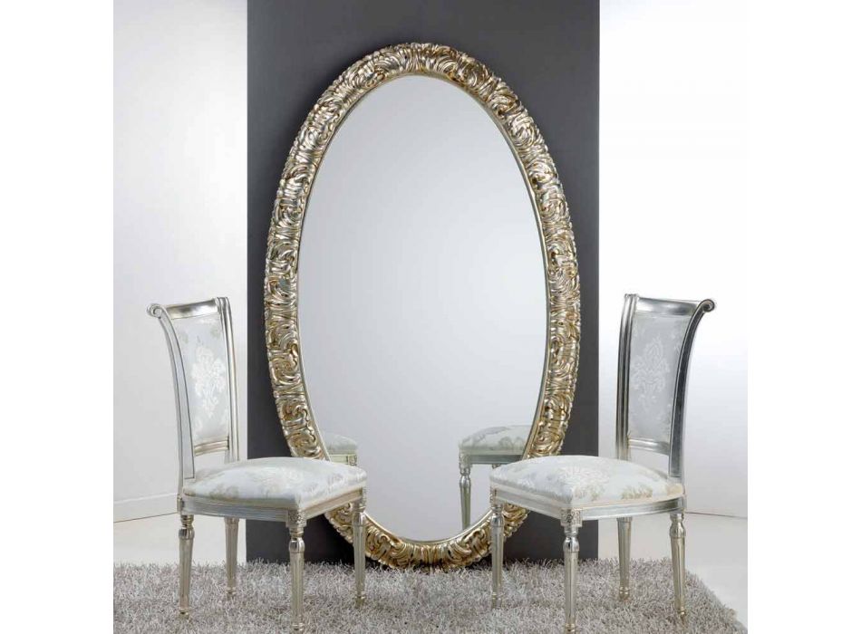 Grote ovale spiegel van de vloer / muur Life, 114x190 cm Viadurini