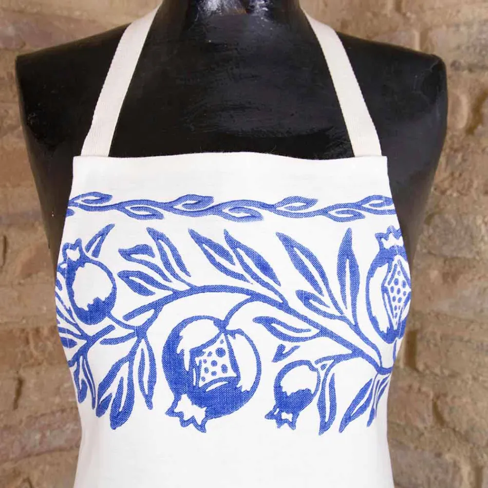 Italiaanse handgemaakte linnen schort uit één stuk - merken Viadurini