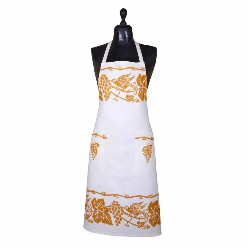 Italiaanse handgemaakte linnen schort uit één stuk - merken Viadurini