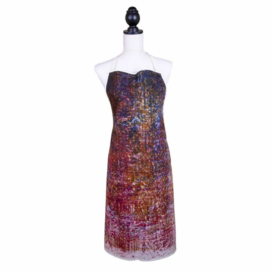 Italiaanse handgemaakte schort in katoen met handmatige kunstdruk - merken Viadurini