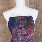 Italiaanse handgemaakte schort in katoen met handmatige kunstdruk - merken Viadurini