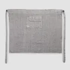 Antracietgrijs Linnen Keukenschort Laag Model met Zak - Flick Viadurini