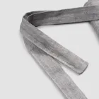 Antracietgrijs Linnen Keukenschort Laag Model met Zak - Flick Viadurini