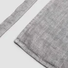 Antracietgrijs Linnen Keukenschort Laag Model met Zak - Flick Viadurini