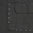 Zwart Linnen Keukenschort met Kristallen Laag Model met Zak - Klik Viadurini