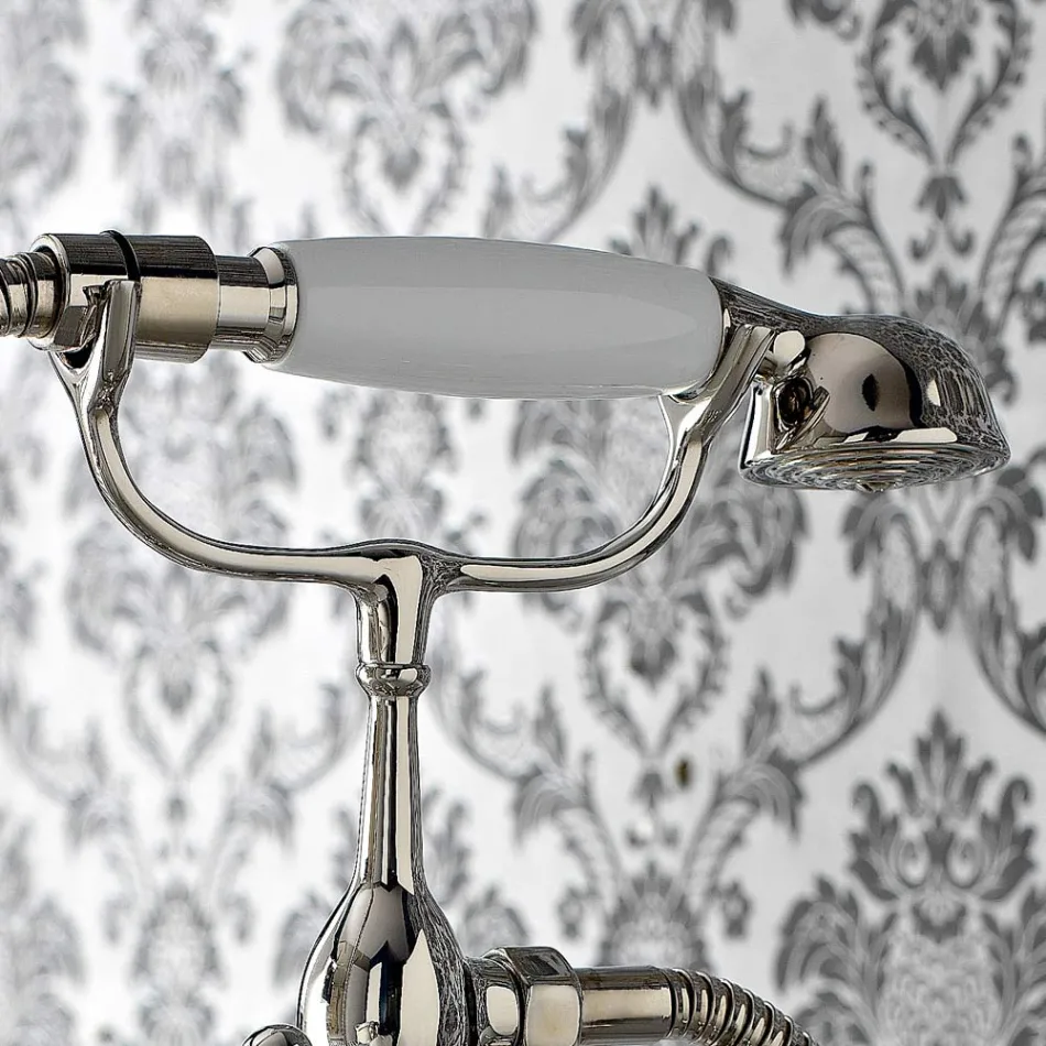 Klassieke badrandgroep met messing handdouche Made in Italy - Ercolina Viadurini