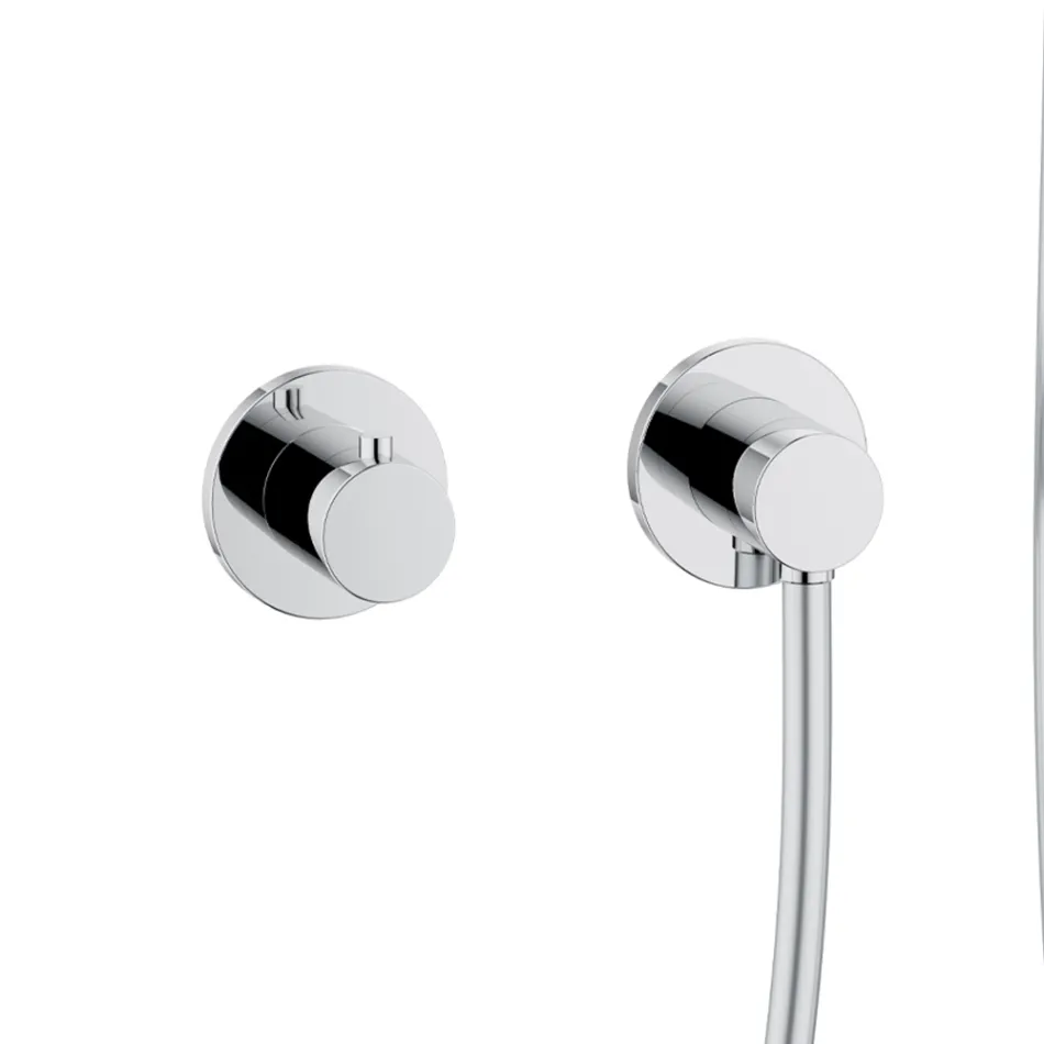 2-weg douchegroep met glijrail, ronde of vierkante rozet - Kristio Viadurini