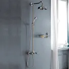 Classic Duplex Messing Douchegroep met Douchekop 3 Maten - Ercolina Viadurini